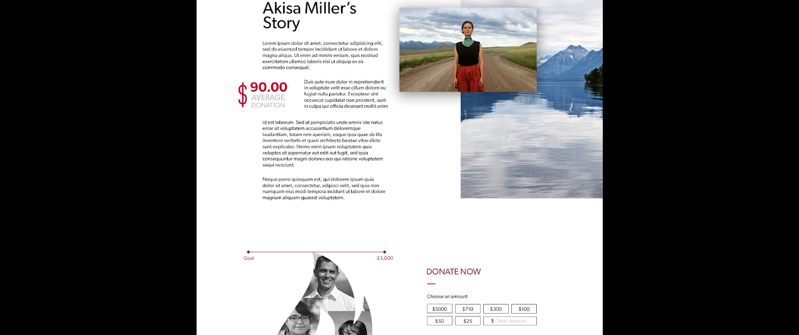 AICF akisa millers story page example